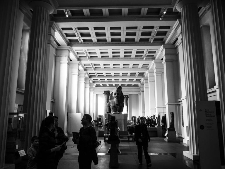 The Egyptian sculpture gallery at the British Museum