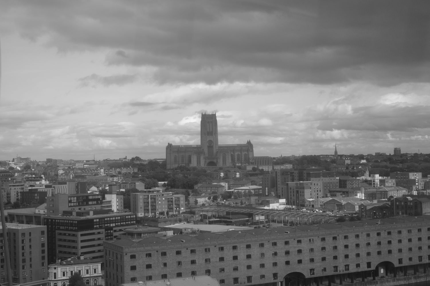 Looking towards Liverpool Anglican cathedral.